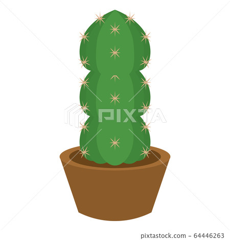 Cactus icon in a pot plant Cactus icon in a pot plant 64446263
