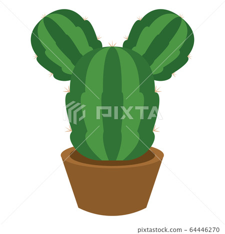 Cactus icon in a pot plant Cactus icon in a pot plant 64446270