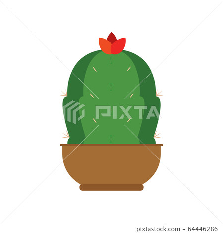 Cactus icon in a pot plant Cactus icon in a pot plant 64446286
