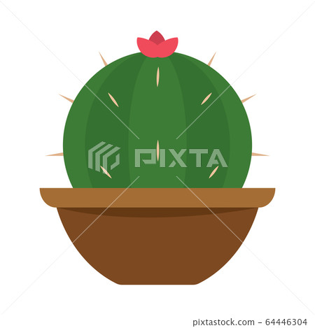 Cactus icon in a pot plant Cactus icon in a pot plant 64446304