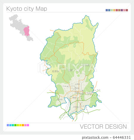 京都京都市地圖（交通） 64446331