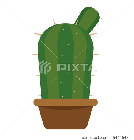 Cactus icon in a pot plant Cactus icon in a pot plant 64446483
