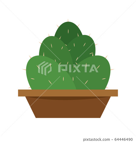Cactus icon in a pot plant Cactus icon in a pot plant 64446490