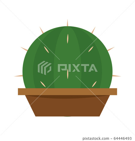 Cactus icon in a pot plant Cactus icon in a pot plant 64446493