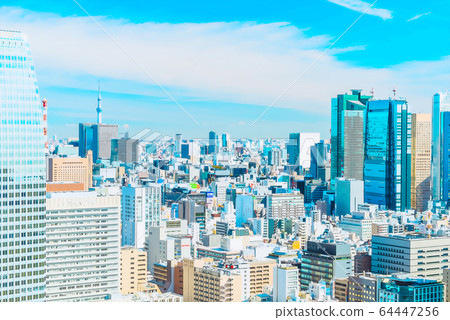 東京動畫風格的城市風光 64447256