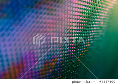 CloseUp LED blurred screen. LED soft focus CloseUp LED blurred screen. LED soft focus 64447499