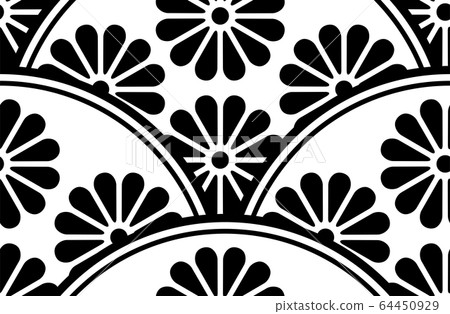 Flower qinghai wave plant seamless pattern material design illustration Flower qinghai wave plant seamless pattern material design illustration 64450929