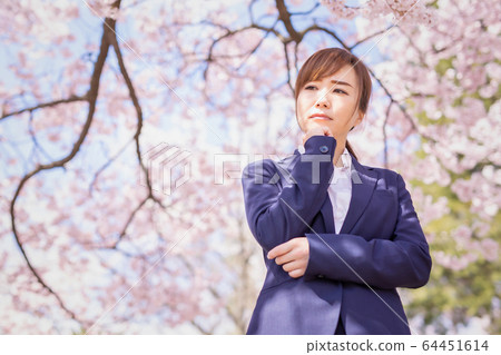 Business woman in spring Business woman in spring 64451614