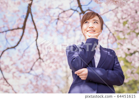 Business woman in spring Business woman in spring 64451615