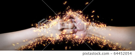 Clashing fists and fists 64452054