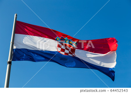 Croatian flag above the Fortica 64452543