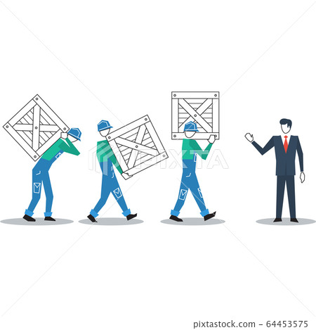 Logistics and delivery workers 64453575