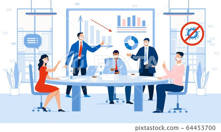 Business Meeting Profit Loss Discussion in Office Business Meeting Profit Loss Discussion in Office 64453700
