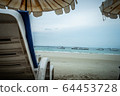 Mattress on the beach in Koh Samet 64453728