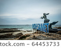 Mermaid statues and child on Koh Samet 64453733