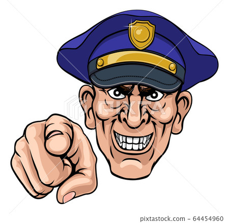 图库插图 policeman mean police officer ponting cartoon 查看全部