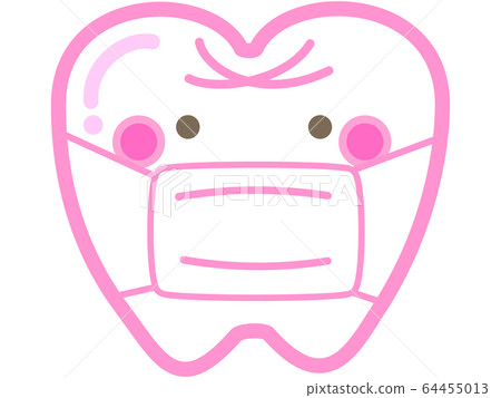 Pink tooth mask - Stock Illustration [64455013] - PIXTA