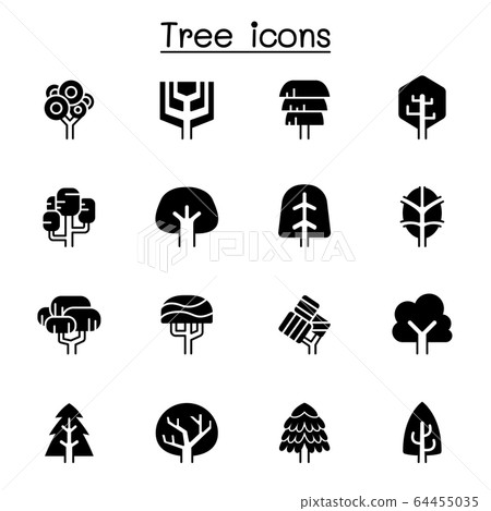 Tree icon set vector illustration graphic design Tree icon set vector illustration graphic design 64455035
