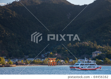 Ferry Miyajima Itsukushima Shrine Otorii Hiroshima Prefecture 64456162