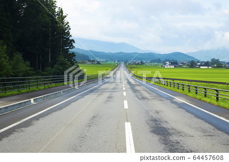 岩手縣遠野市340號線的風景 64457608