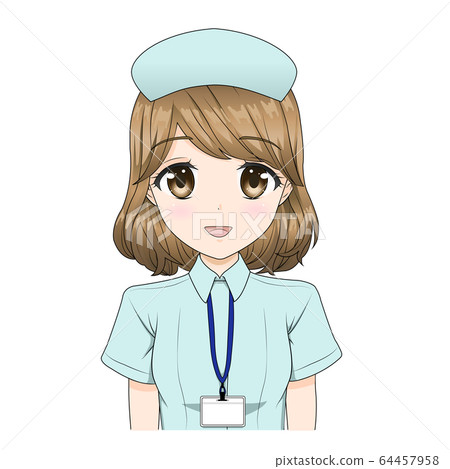Nurse_caregiver_medical staff female * EPS文件可移除帽子。 64457958