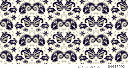 Rectangular seamless Boho Print vector design for 64457992