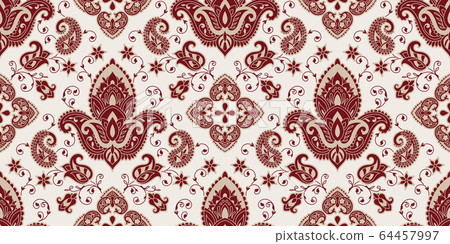 Rectangular seamless Boho Print vector design for 64457997