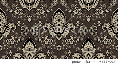 Rectangular seamless Boho Print vector design for 64457998