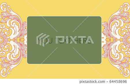 Abstract beautiful retro baroque paisley element Abstract beautiful retro baroque paisley element 64458696
