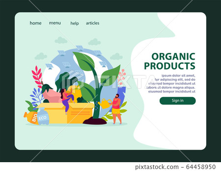 Organic Products Website Composition 64458950
