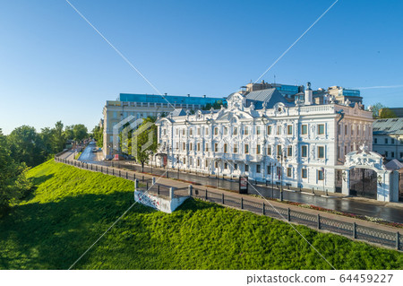 Nizhny Novgorod. Rukavishnikov Palace on the upper Volga embankment. Shooting from a drone 64459227