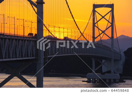 Tokushima Prefecture, Hyogo Prefecture, Onaruto Bridge, Awaji Island side (Roadside station Uzushio) 64459848