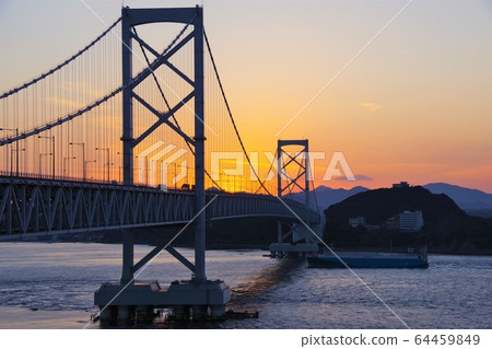 Tokushima Prefecture, Hyogo Prefecture, Onaruto Bridge, Awaji Island side (Roadside station Uzushio) 64459849