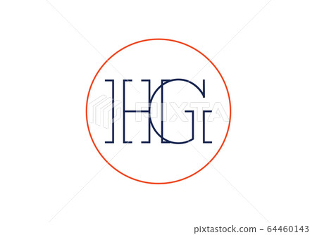 Initial Monogram Letter HG Logo Design Vector Template. HG Letter Logo Design 64460143