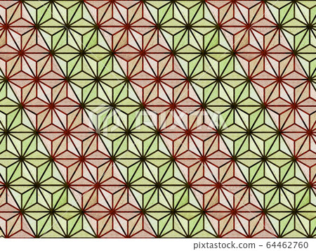 Hexagon hemp leaf texture pattern parquet 64462760