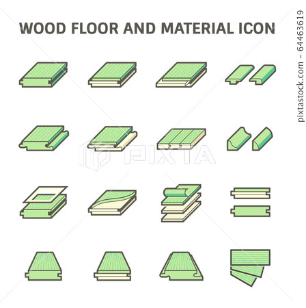 Wood floor and material vector icon set design on-插圖素材 [64463619] - PIXTA圖庫