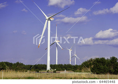 Wind power generation wind turbine Kitaeicho, Tohaku-gun, Tottori Prefecture 64465448
