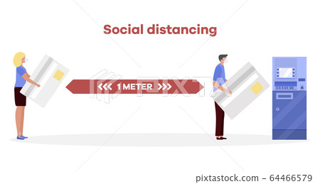 Social distancing People stay Coronavirus COVID-19 Social distancing People stay Coronavirus COVID-19 64466579