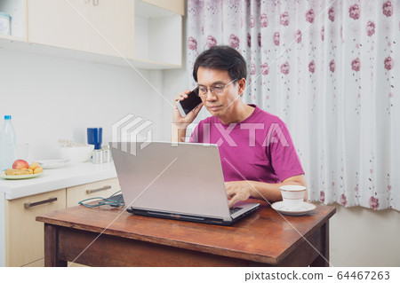 Male work at home to help protect infection of Male work at home to help protect infection of 64467263
