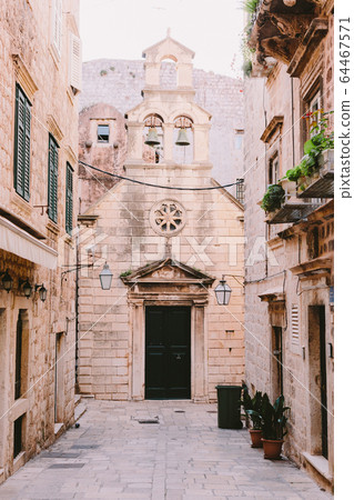 Old church in Dubrovnik old town Old church in Dubrovnik old town 64467571