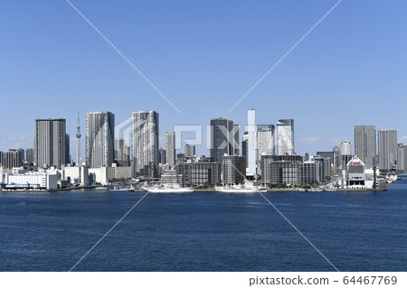 Tokyo cityscape in Japan @ View of the Olympic Games Village, etc. = March 20, 2020 (The torch arrives in Japan) Tokyo cityscape in Japan @ View of the Olympic Games Village, etc. = March 20, 2020 (The torch arrives in Japan) 64467769