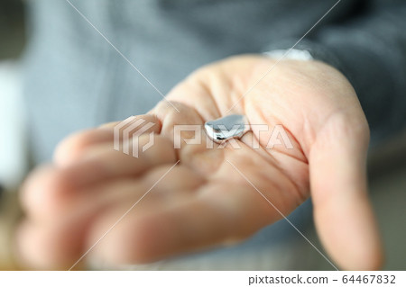 Mercury lies on male palm, chemical poisoning Mercury lies on male palm, chemical poisoning 64467832