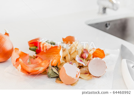 Organic cooking food waste ready to composting Organic cooking food waste ready to composting 64468992