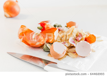 Organic cooking food waste ready to composting Organic cooking food waste ready to composting 64468993