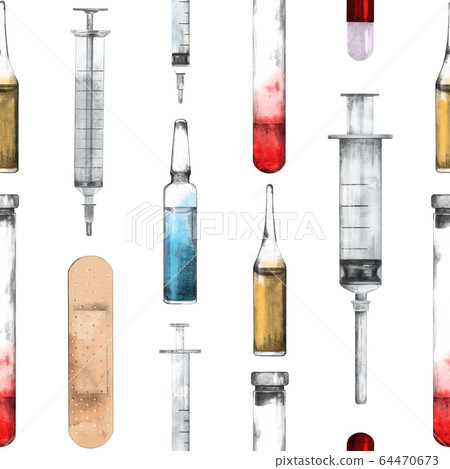 Seamless pattern of medical tools. - Stock Illustration [64470673] - PIXTA