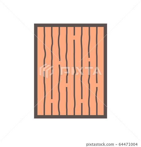 Wood material and sawmill industry vector icon 64471004