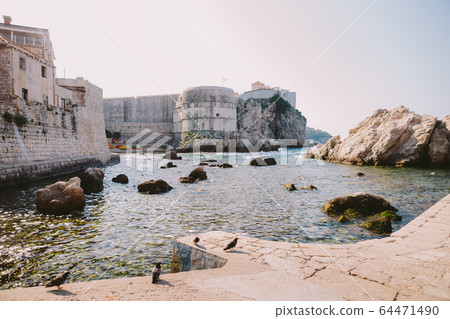 Dubrovnik old town harbor Dubrovnik old town harbor 64471490