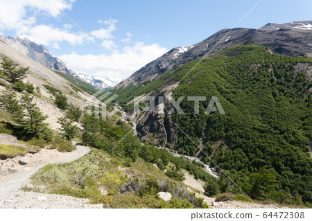 Ascencio Valley hiking trail, Torres del Paine, 64472308