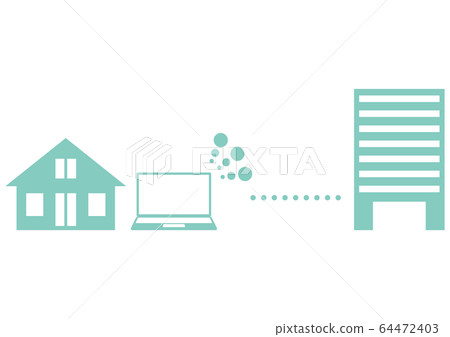Illustration of telework Illustration of telework 64472403