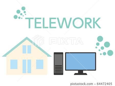 Illustration of telework Illustration of telework 64472405
